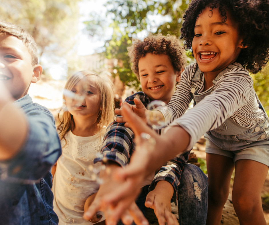 Kids having fun outdoors