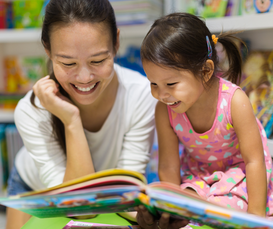 Parent reading to their child